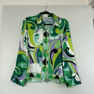 Zara Multi Color Blouse Button Down